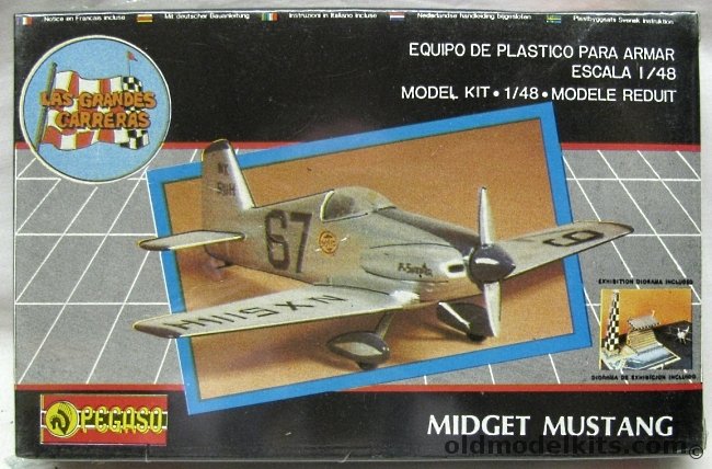 Pegaso 1/48 Midget Mustang with Air Race Diorama, P2030 plastic model kit